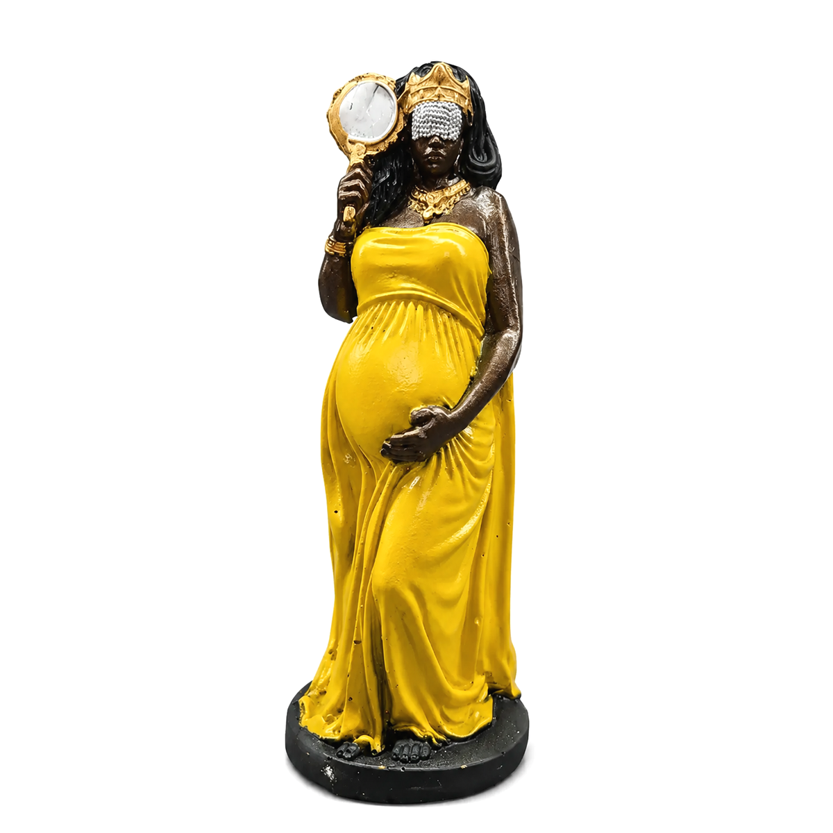 Estátua Orixá Oxum Gestante em Resina (15cm)
