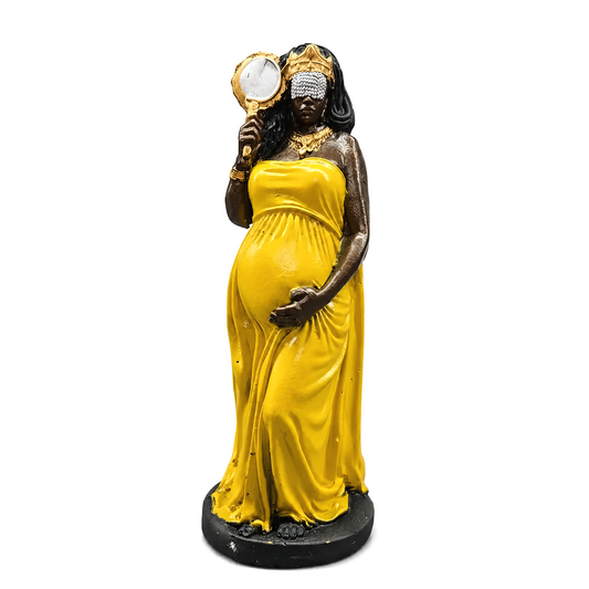Estátua Orixá Oxum Gestante em Resina (15cm)