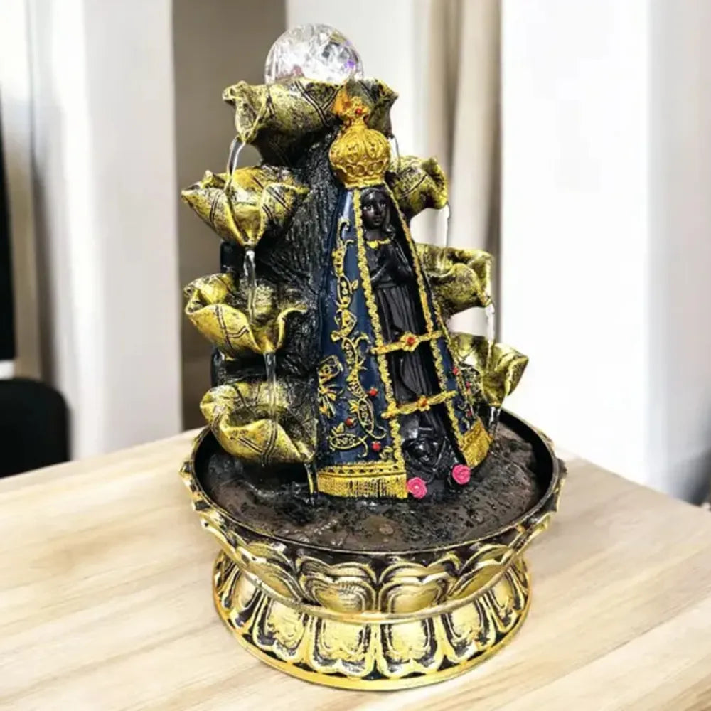 Fonte de Água Nossa Senhora Aparecida com 8 Quedas (30cm)