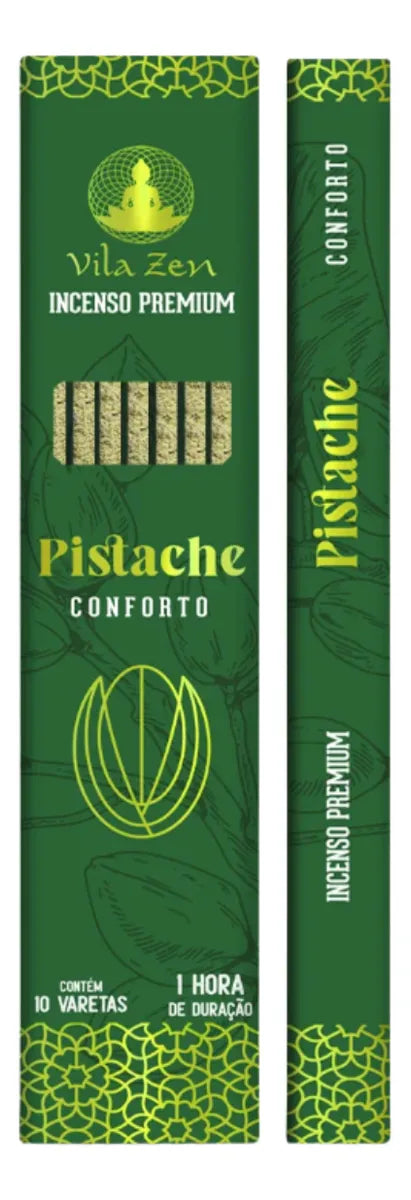 Incenso de Pistache Vila Zen Premium (Conforto e Equilíbrio)