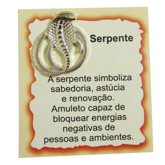 Mini Talismã da Sorte Serpente (Sabedoria e Renovação)