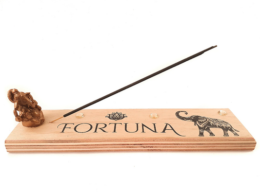 Incensário em Madeira com Ganesha (Fortuna)