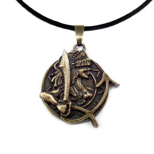 Colar Orixá Iansã em Metal com Cordão (3,5cm)