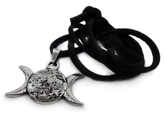 Gargantilha Triluna Wicca com Cordão (30mm)