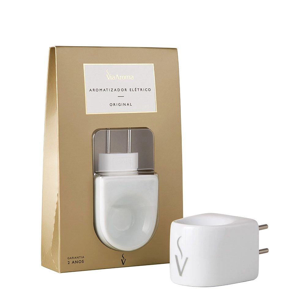 Difusor Aromatizador Elétrico de Porcelana Bivolt Original Via Aroma