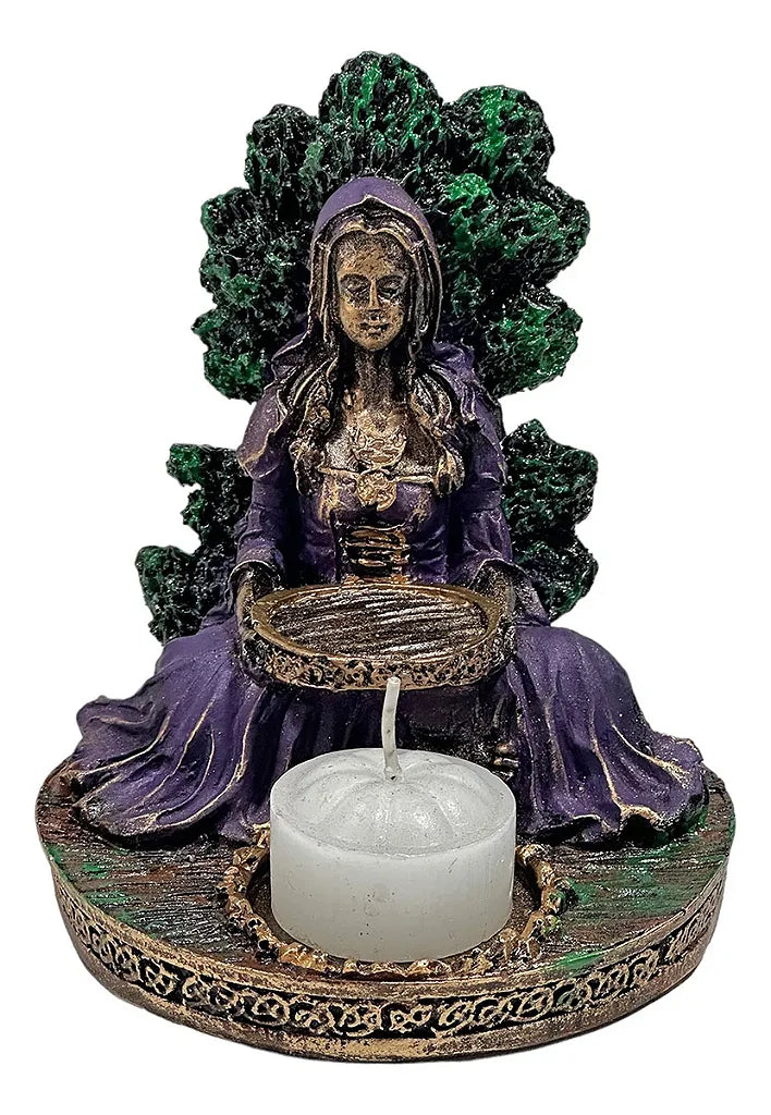 Incensário e Porta Velas Deusa Danu Senhora da Terra e da Água (Fertilidade)