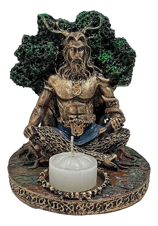 Incensário e Porta Velas Deus Cernunnos (Fertilidade)
