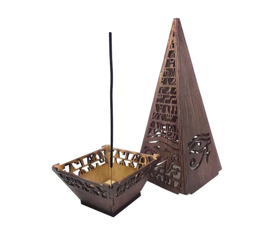 Incensário Luminária Pirâmide Olho de Hórus (29cm)