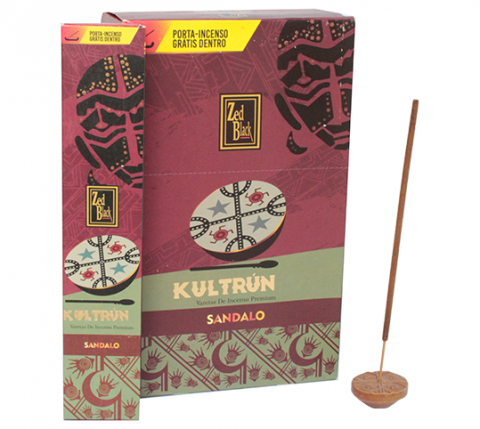Incenso Premium Kultrún Sândalo com Porta Incenso
