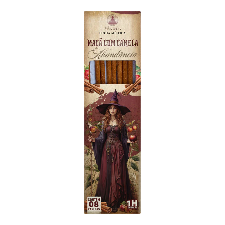 Incenso Natural Vila Zen Linha Mística das Bruxas (Maçã com Canela)