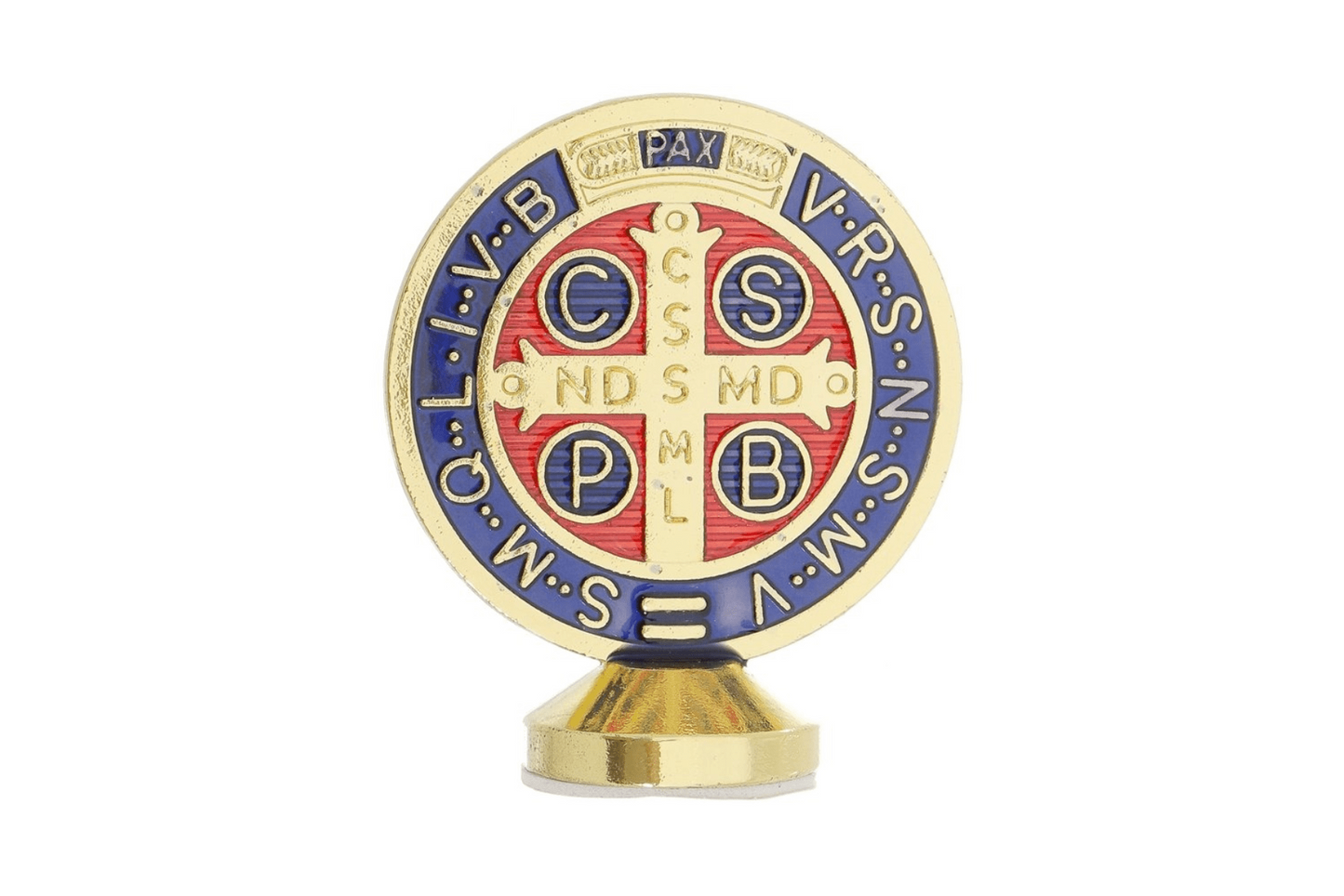 Medalha de São Bento com Base em Metal (6cm)