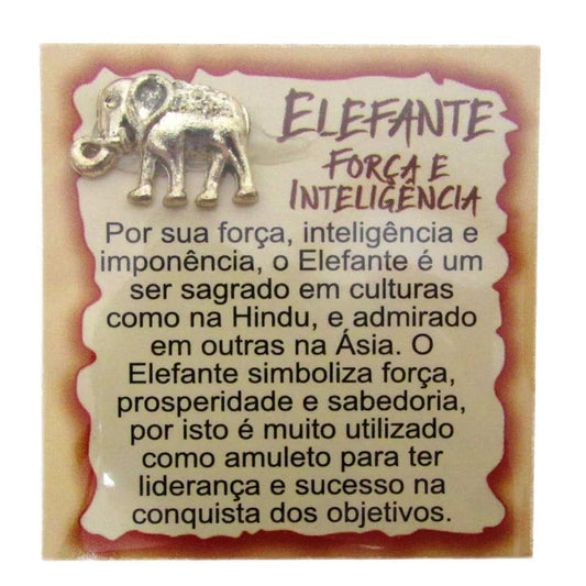 Mini Talismã da Sorte Elefante (Força e Inteligência)