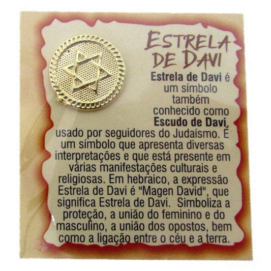 Mini Talismã da Sorte Estrela de Davi (Proteção e União)