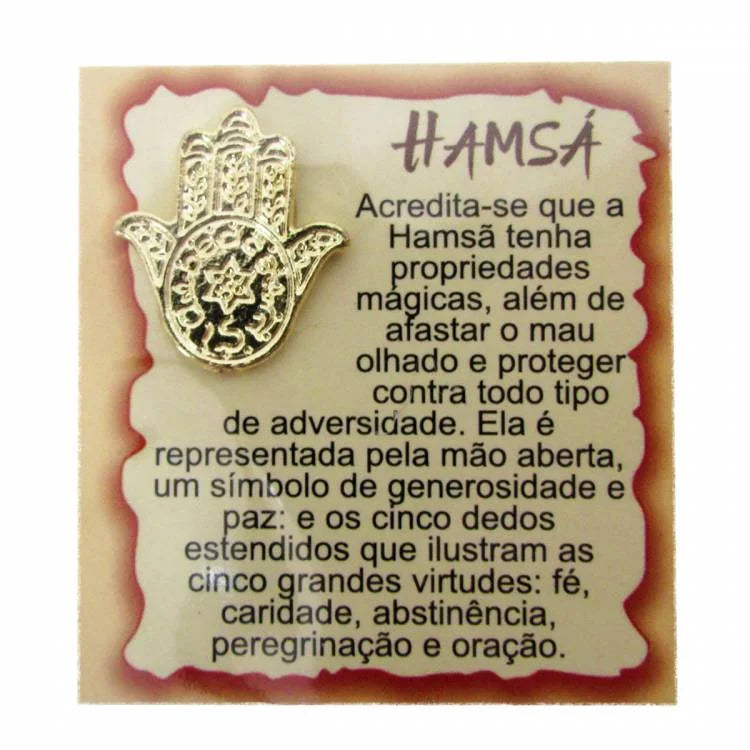 Mini Talismã da Sorte Hamsa (Proteção)