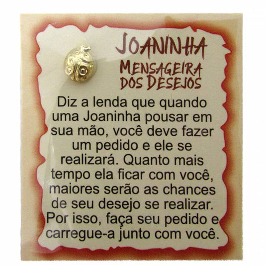 Mini Talismã da Sorte Joaninha (Mensageira dos Desejos)