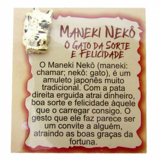 Mini Talismã da Sorte Manekineko (Sorte e Felicidade)