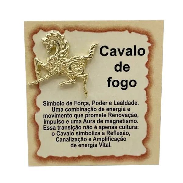 Mini Talismã da Sorte Cavalo de Fogo (Sorte e Vitalidade)