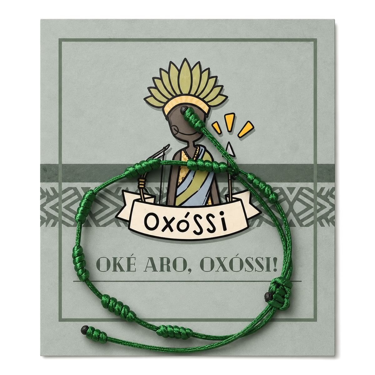 Pulseiras 7 Nós de Proteção Orixás (Oxóssi)