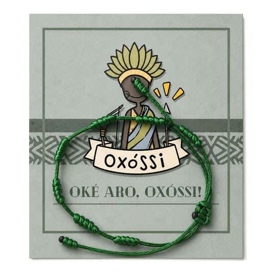 Pulseiras 7 Nós de Proteção Orixás (Oxóssi)