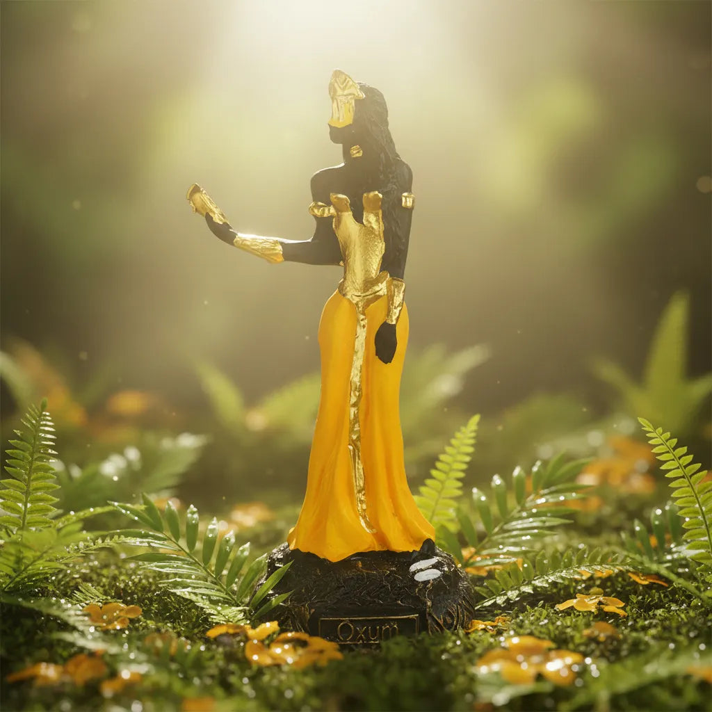 Estátua Orixá Oxum em Resina (15cm)