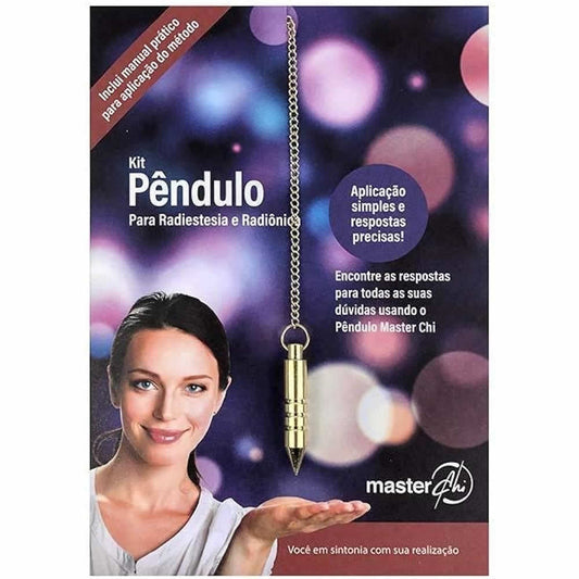 Kit Pêndulo para Radiestesia e Radiônica (Dourado)
