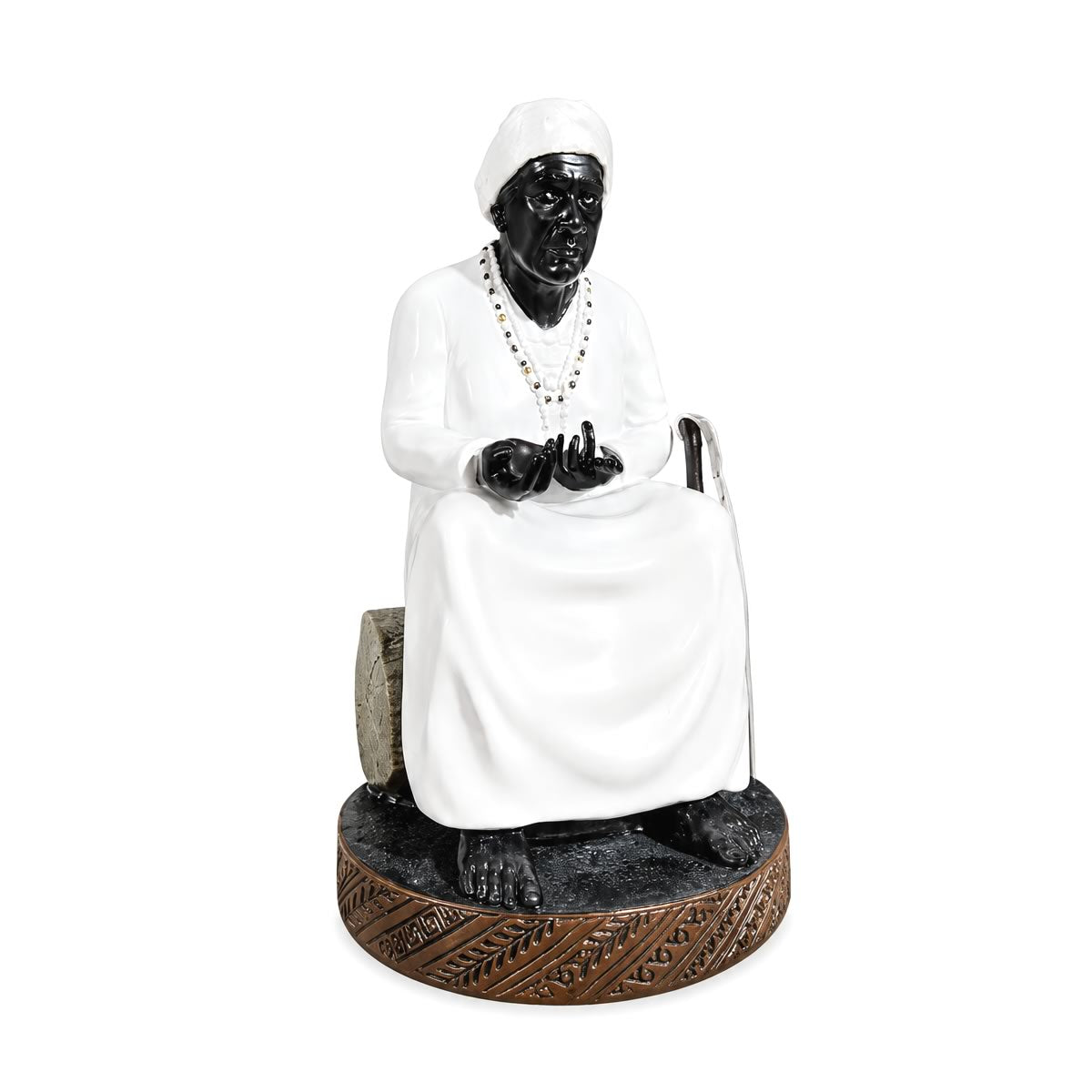 Estátua Preta Velha Premium em Resina (20cm)