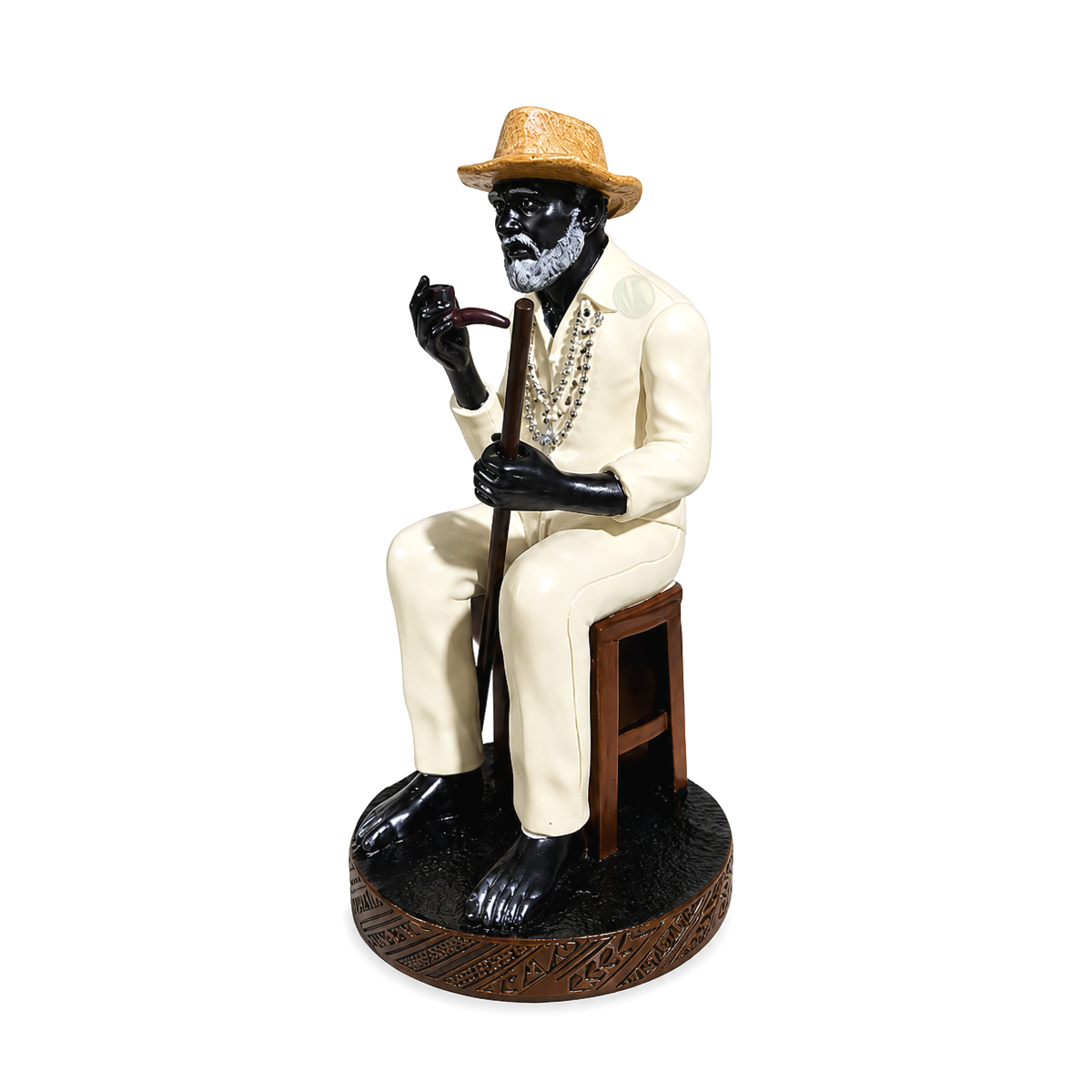 Estátua Preto Velho Premium em Resina (20cm)