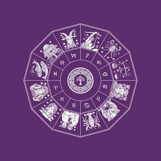 Toalha para Altar e Tarô Zodíaco (Violeta)
