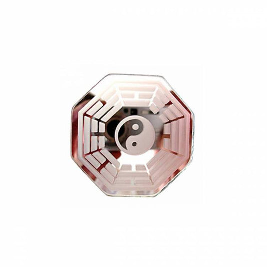 Baguá Espelhado Yin Yang Jateado (9,5cm)