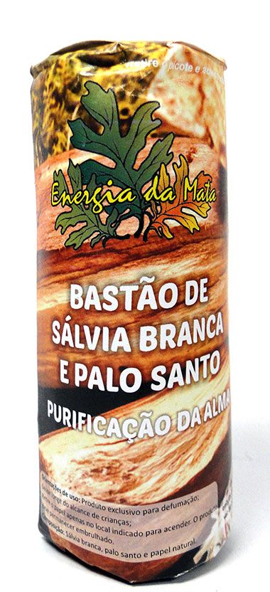 Bastão de Sálvia Branca e Palo Santo (25g)