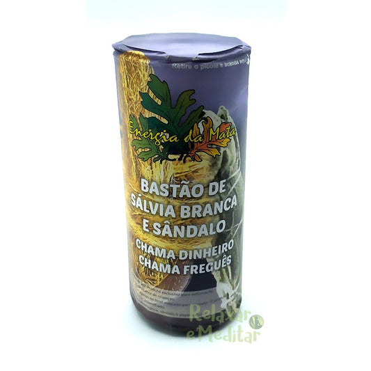 Bastão de Sálvia Branca e Sândalo (25g)