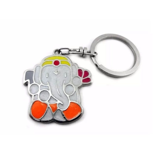Chaveiro Ganesha em Metal com Argola