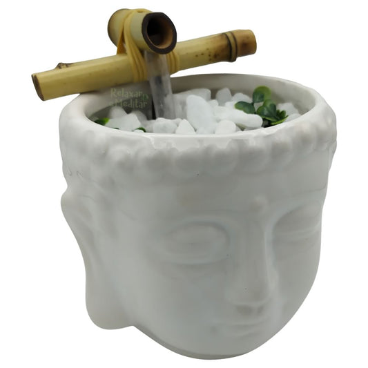 Fonte de Água em Cerâmica Cabeça de Buda (12cm)