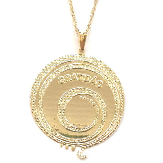 Gargantilha Símbolo Gratidão (33mm)