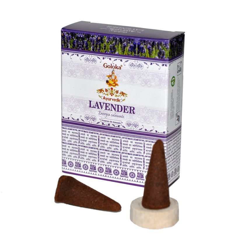 Incenso Cone Goloka Ayurvedic (Energia Calmante) Lavanda