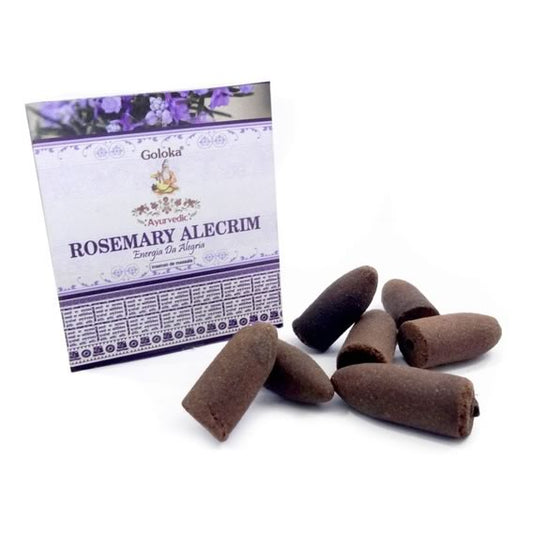 Incenso Cone Goloka Ayurvedic (Energia da Alegria) Rosemary Alecrim