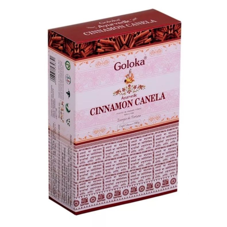 Incenso Cone Goloka Ayurvedic (Energia da Fortuna) Canela