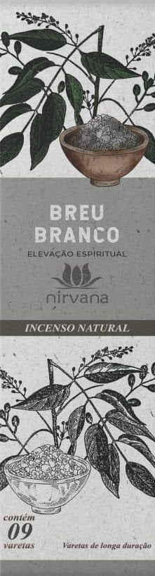 Incenso Natural Breu Branco 100% Natural (9 Varetas)