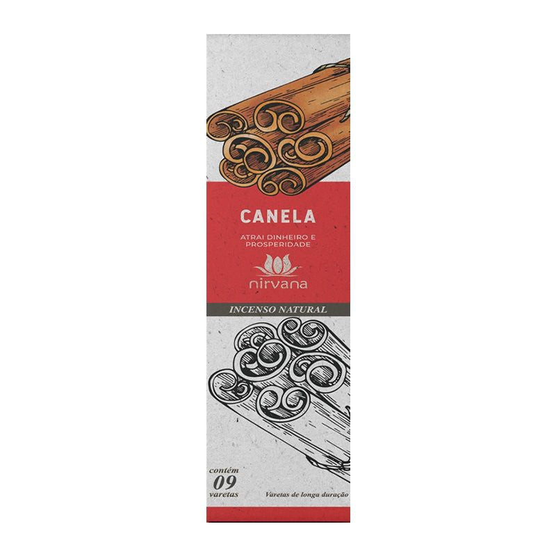 Incenso Natural Canela 100% Natural (9 Varetas)