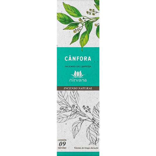 Incenso Natural Cânfora 100% Natural (9 Varetas)