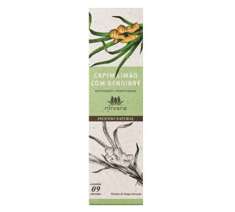 Incenso Natural Capim Limão com Gengibre