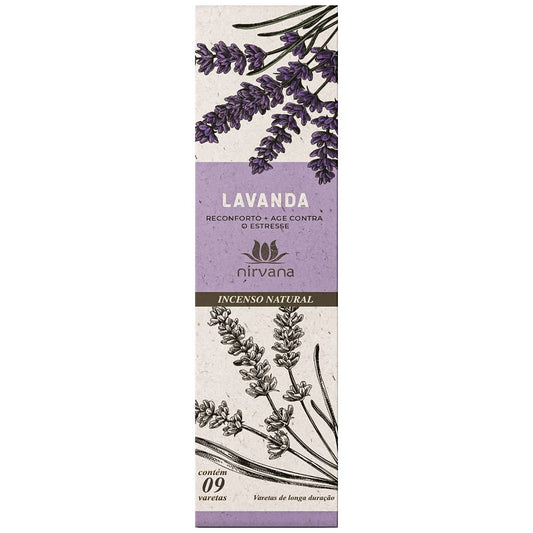 Incenso Natural Lavanda 100% Natural (9 Varetas)