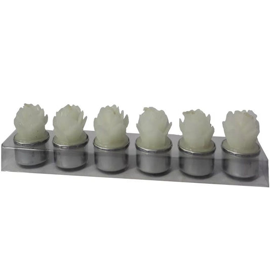 Kit com 6 Velas Rechaud com Formato de Rosas Aromatizadas