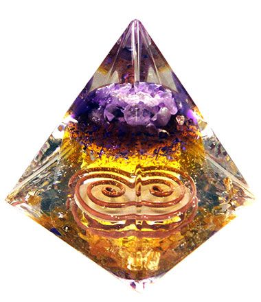 Orgonite Pirâmide de Ouro Saint Germain (6cm)