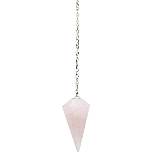 Pêndulo Facetado Quartzo Rosa