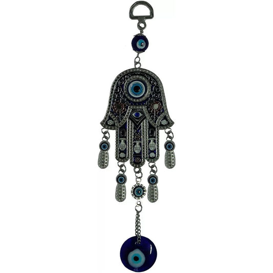 Penduricalho Olho Grego com Hamsa Pequeno