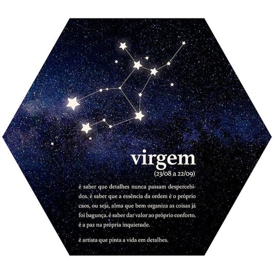 Placa Decorativa Signos: Virgem (22x25cm)