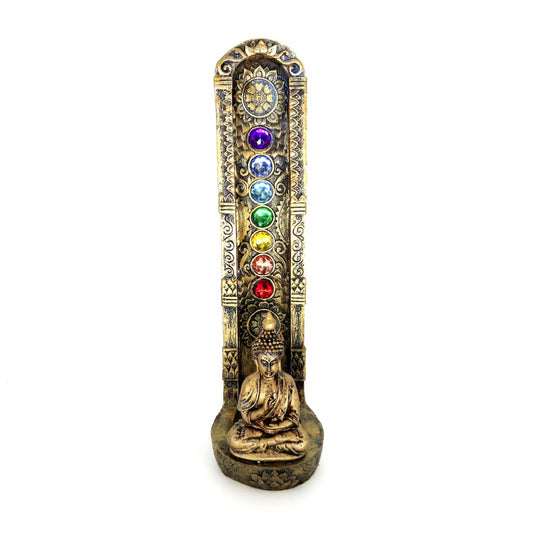 Porta Incensos Sete Chakras com Buda Nirvana