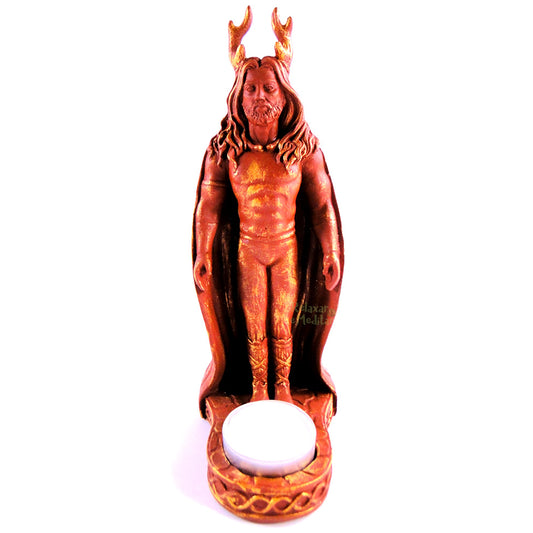Porta Velas Rechaud com Deus Cernunnos (20cm)