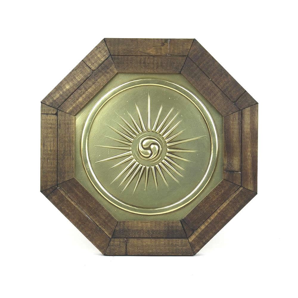 Quadro Oitavado Feng Shui Energia Vital Universal com Moldura